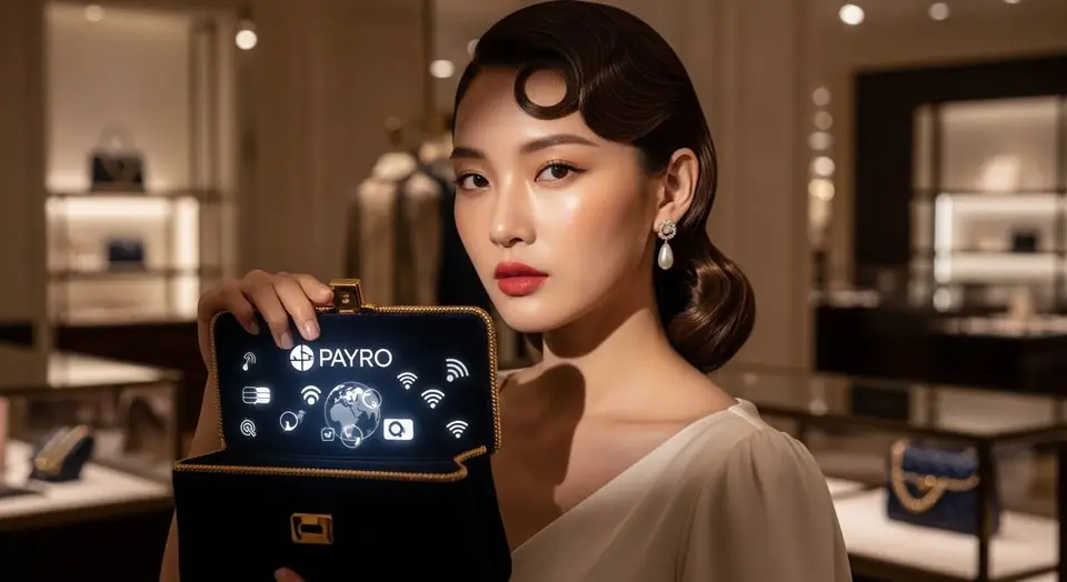 외국인 손님 결제에 쓰이는 페이로 단말기가 놓인 매장 장면